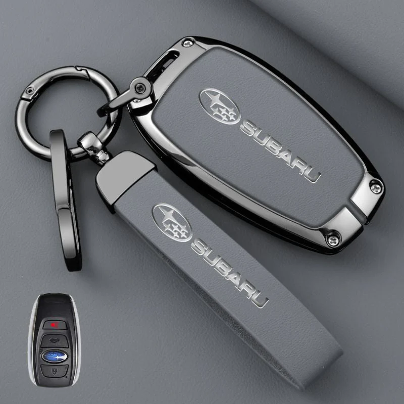 Subaru Full Metal Coverage + PU Leather Car Key Fob Case Cover For Outback, Forester, Impreza, WRX, XV, Crosstrek, Legacy - Image 13