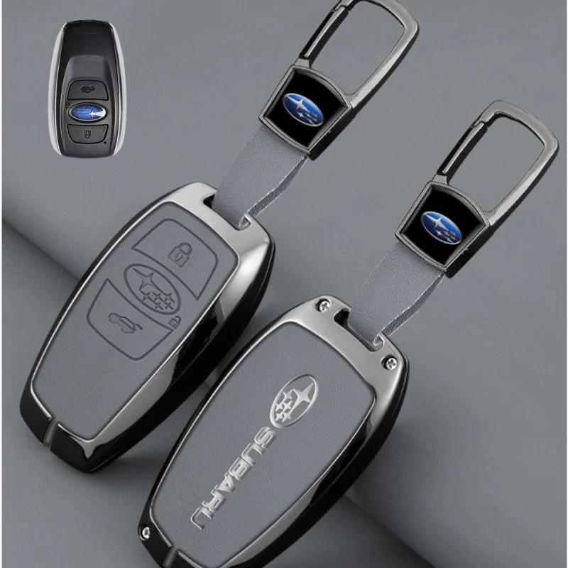 Subaru Full Metal Coverage + PU Leather Car Key Fob Case Cover For Outback, Forester, Impreza, WRX, XV, Crosstrek, Legacy - Image 8