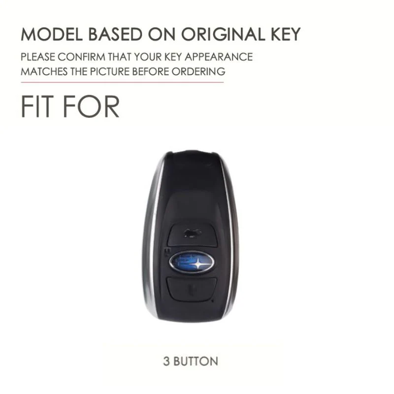 Subaru Metal Shell & Soft Silicone Full Protection Remote Car Key Fob Case Cover For Outback, Forester, Impreza, WRX, XV, Crosstrek, Legacy - Image 2