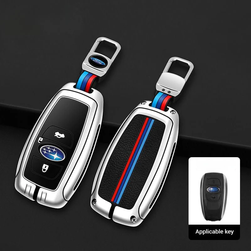 Subaru Metal Shell & Soft Silicone Full Protection Remote Car Key Fob Case Cover For Outback, Forester, Impreza, WRX, XV, Crosstrek, Legacy - Image 3
