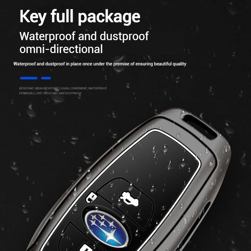Subaru Metal Shell & Soft Silicone Full Protection Remote Car Key Fob Case Cover For Outback, Forester, Impreza, WRX, XV, Crosstrek, Legacy - Image 7