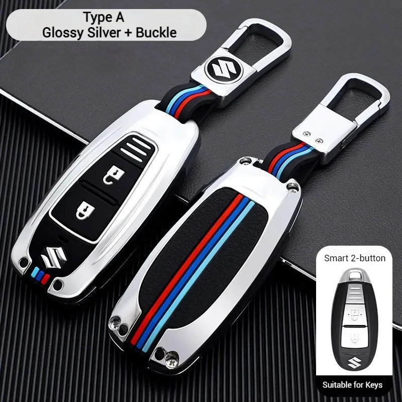 Suzuki Metal Shell & Soft Silicone Full Protection Car Key Fob Case Cover For Swift, Vitara, S-Cross, SX4 - Image 8