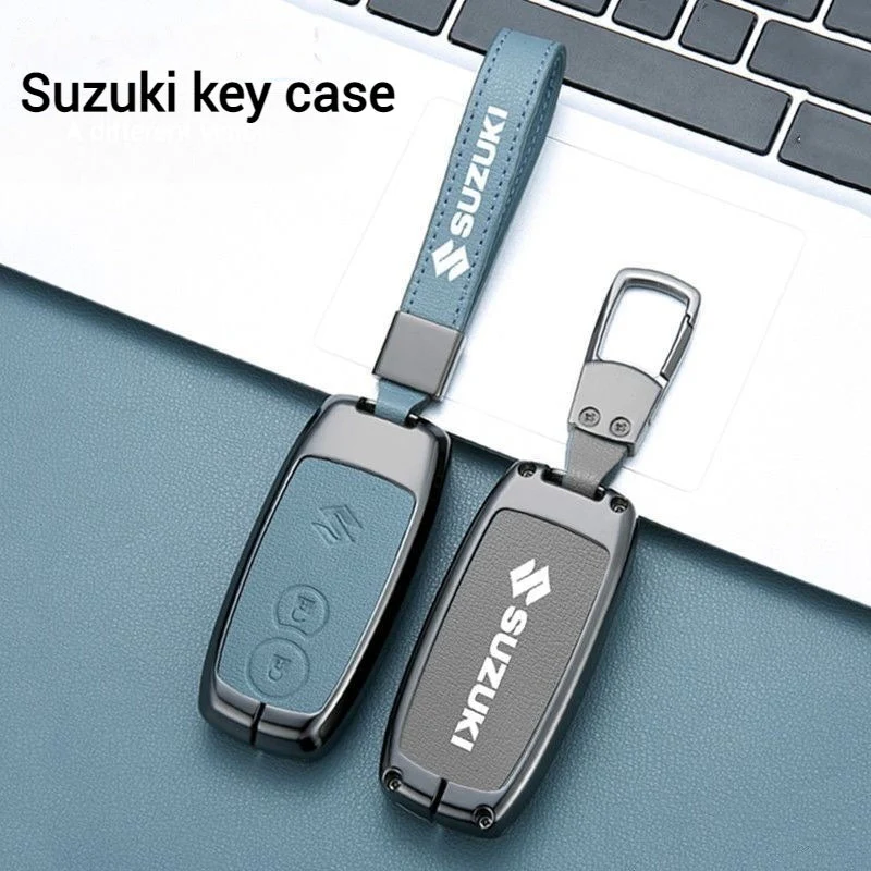 Suzuki Zinc Alloy PU Leather Car Key Fob Case Cover For SX4, Vitara - Image 7