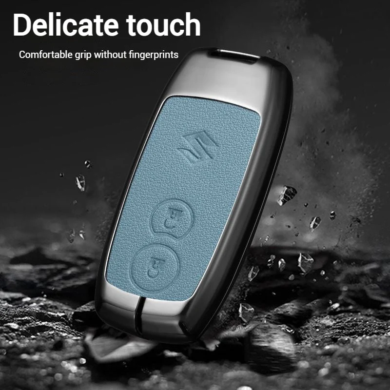 Suzuki Zinc Alloy PU Leather Car Key Fob Case Cover For SX4, Vitara - Image 9