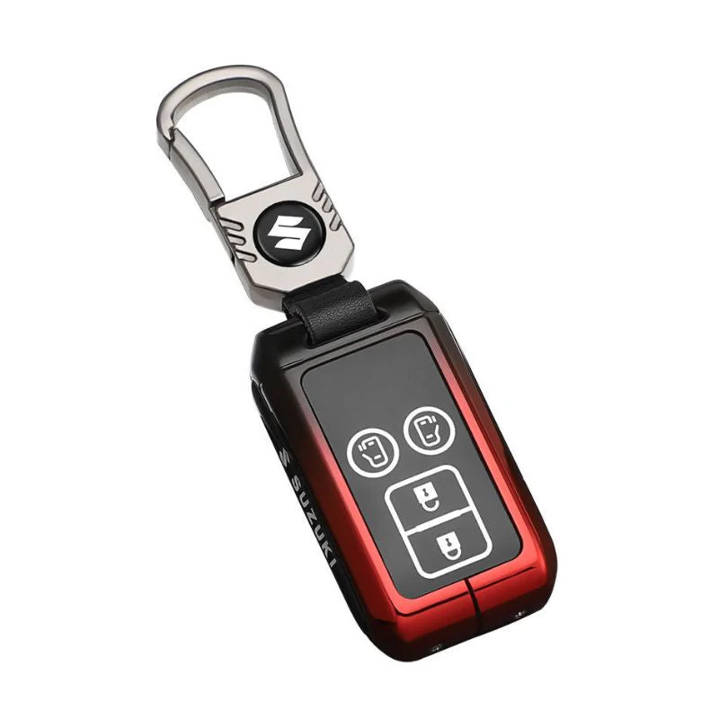 Suzuki Zinc Alloy + Silicone Car Key Fob Case Cover For Dzire, Ertiga, Vitara, Brezza, Baleno, Hustler, Jimny