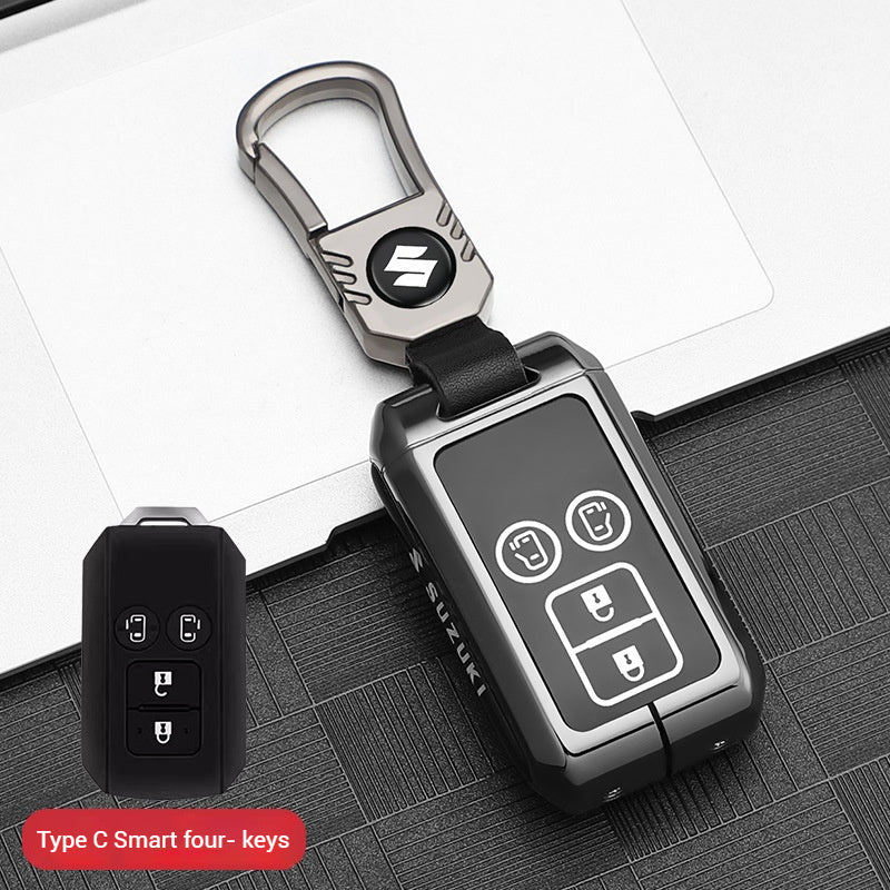 Suzuki Zinc Alloy + Silicone Car Key Fob Case Cover For Dzire, Ertiga, Vitara, Brezza, Baleno, Hustler, Jimny - Image 11