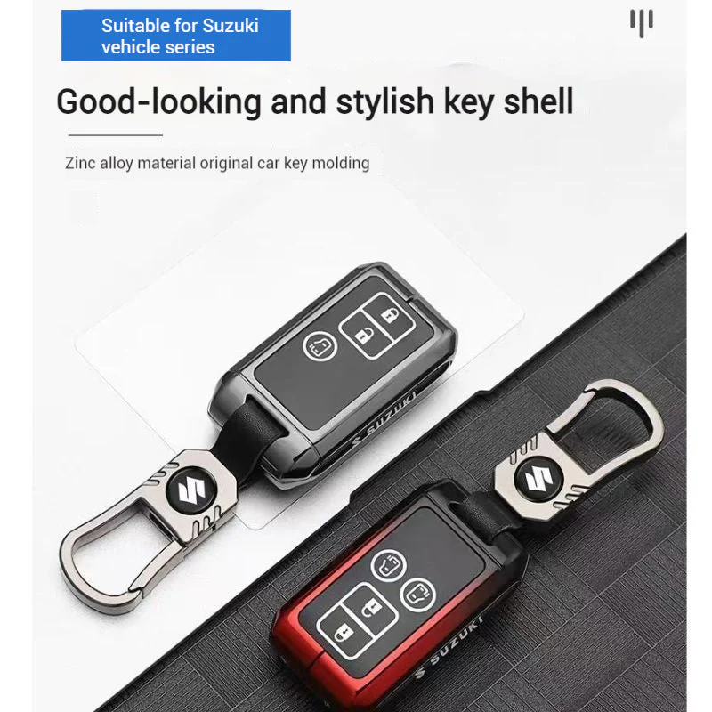 Suzuki Zinc Alloy + Silicone Car Key Fob Case Cover For Dzire, Ertiga, Vitara, Brezza, Baleno, Hustler, Jimny - Image 12