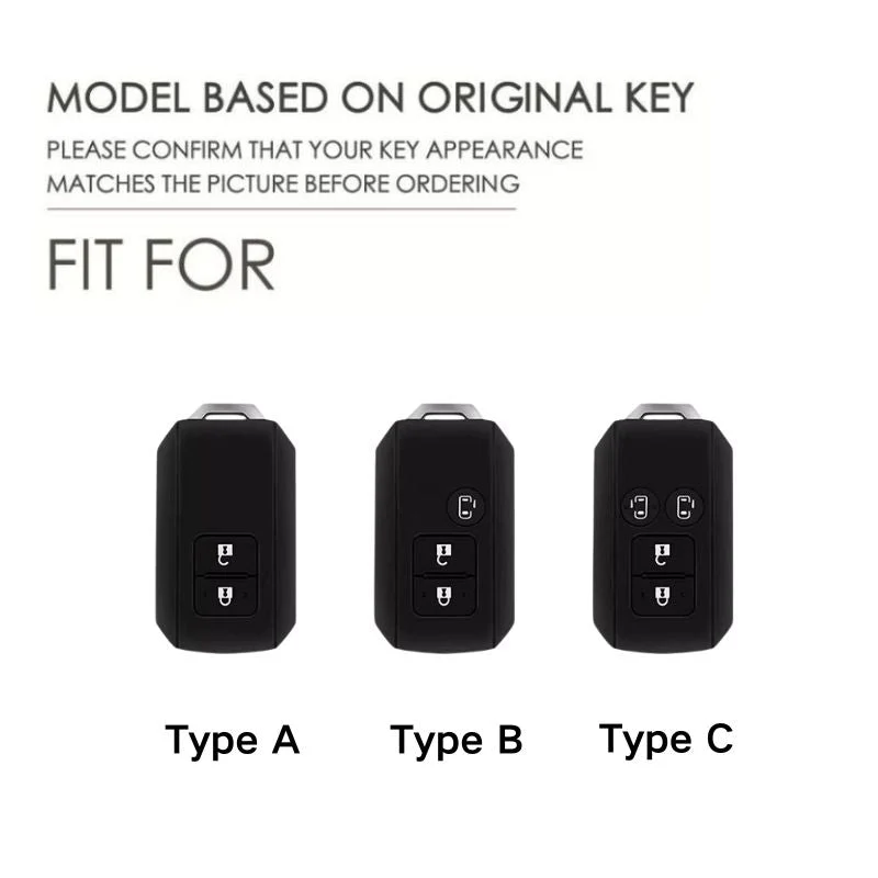 Suzuki Zinc Alloy + Silicone Car Key Fob Case Cover For Dzire, Ertiga, Vitara, Brezza, Baleno, Hustler, Jimny - Image 2