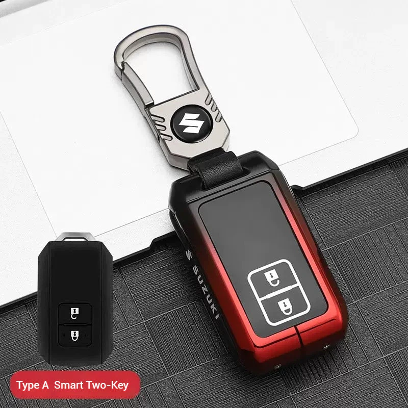 Suzuki Zinc Alloy + Silicone Car Key Fob Case Cover For Dzire, Ertiga, Vitara, Brezza, Baleno, Hustler, Jimny - Image 3
