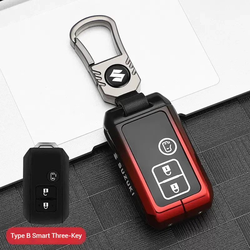 Suzuki Zinc Alloy + Silicone Car Key Fob Case Cover For Dzire, Ertiga, Vitara, Brezza, Baleno, Hustler, Jimny - Image 7
