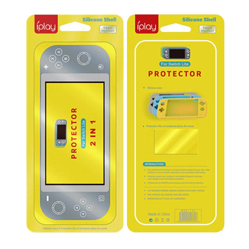 Switch Lite Game Host Silicone Full Coverage Protective Case with Screen Protector(Mint Green) - Image 3
