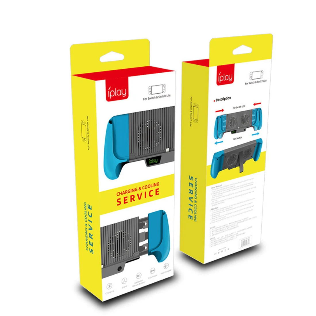 Switch Lite Host Charging Grips Stand Shell Cooling Fan