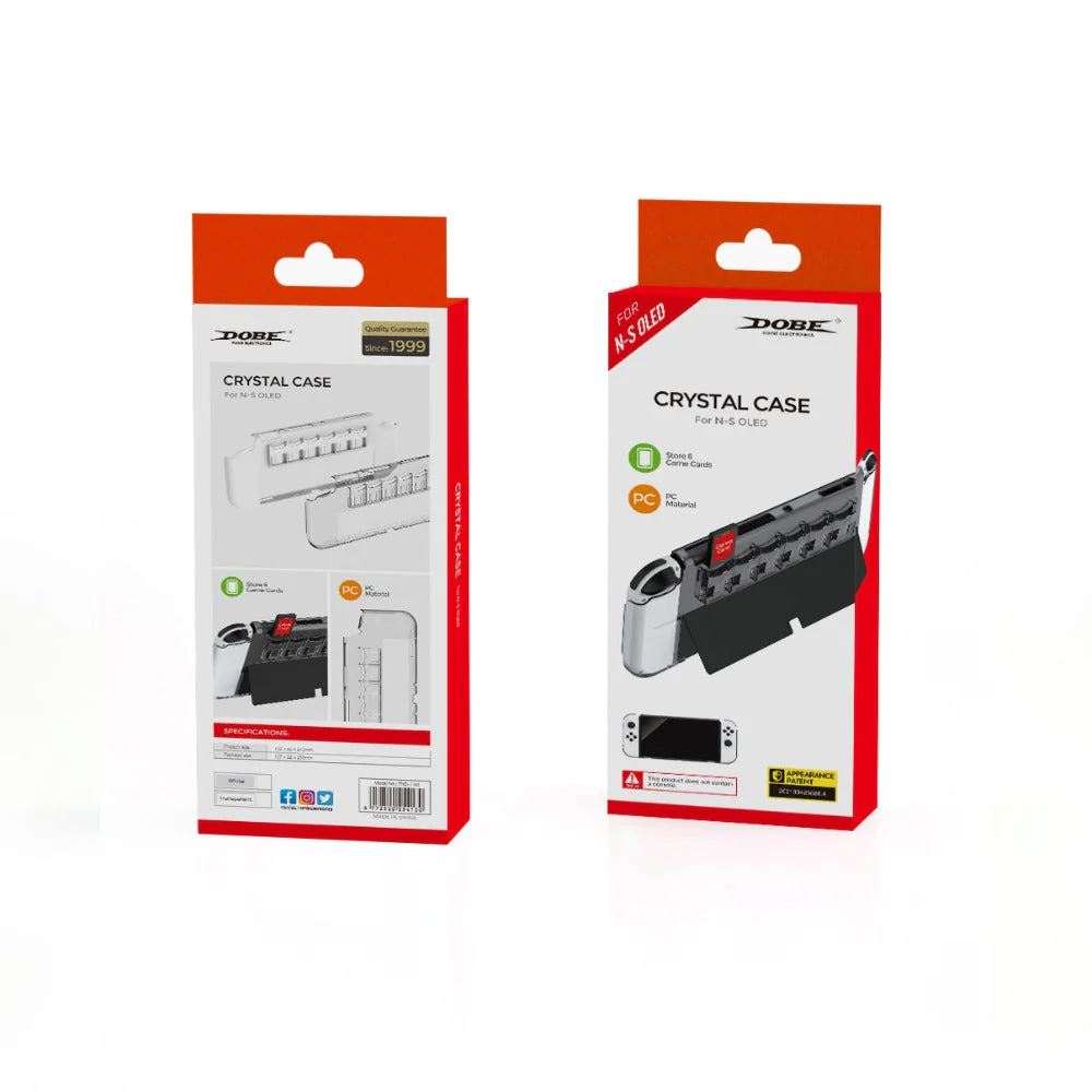 Switch OLED Integrated Protective Shell with 6 Game Card Slots Full Protection Cover