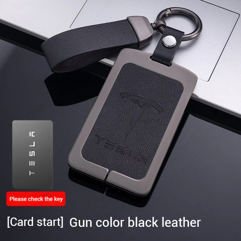 Tesla Metal + PU Leather Smart Key Card Case for Model 3, S, Y, X - Image 10