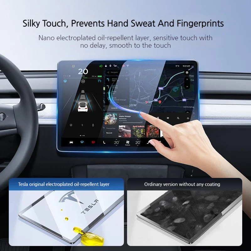 Tesla Model 3 & Model Y 15“ Front Tempered Glass Screen Protector - Image 2