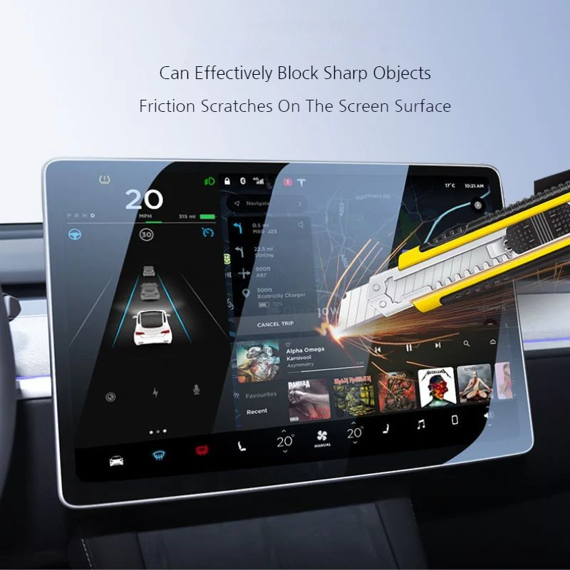 Tesla Model 3 & Model Y 15“ Front Tempered Glass Screen Protector - Image 3