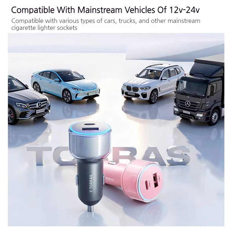 TORRAS 75W Dual-Port Super Fast Car Charger - Image 2