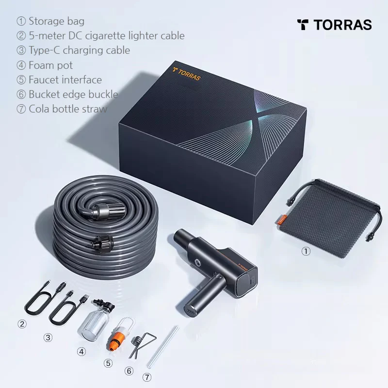 Torras Cordless High-Pressure Car Washer Portable Electric Cleaning Gun - Image 15