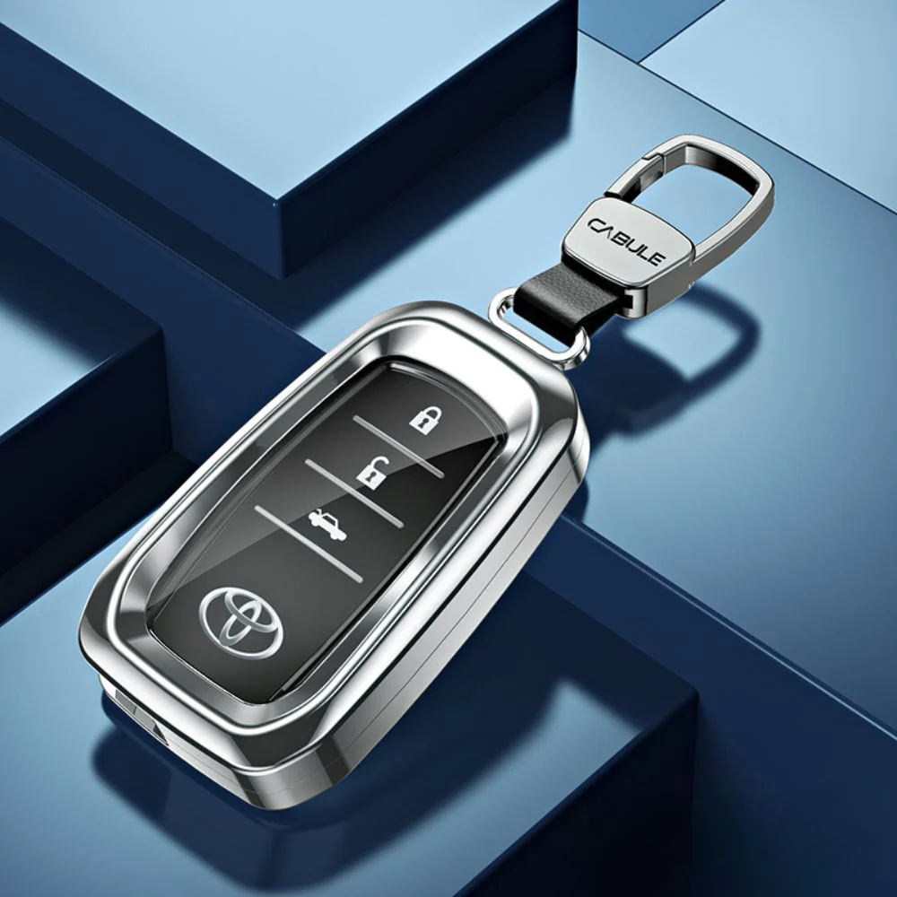 Toyota Alloy + TPU Film Protection Car Key Fob Case Cover For Camry, Highlander, Levin, Crown, RAV4, Alphard - Image 12