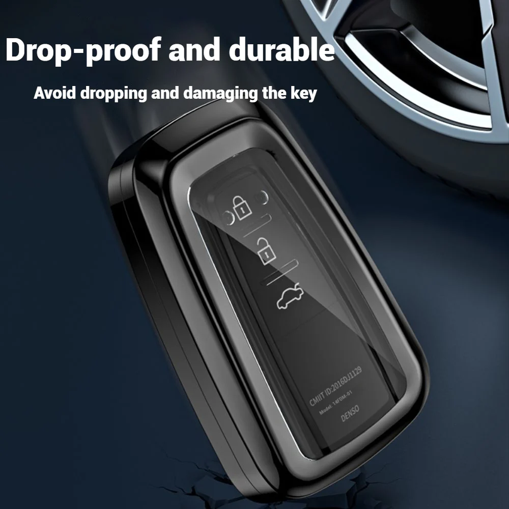 Toyota Alloy + TPU Film Protection Car Key Fob Case Cover For Camry, Highlander, Levin, Crown, RAV4, Alphard - Image 5