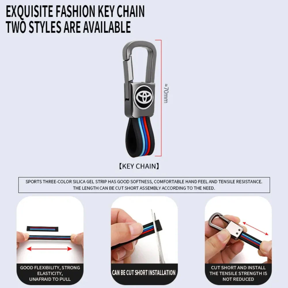 Toyota Foldable Style Metal Shell & Soft Silicone Full Protection Car Key Fob Case Cover For Camry RAV4 Highlander Avalon C-HR Prius Corolla - Image 15