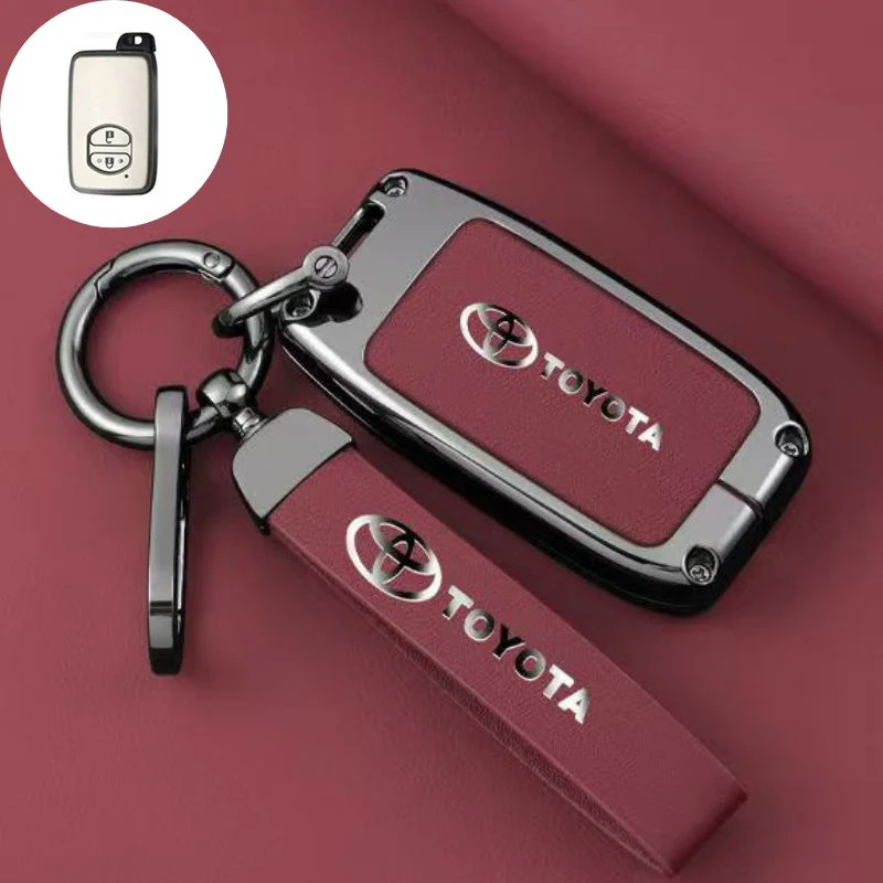 Toyota Full Metal Coverage + PU Leather Car Key Fob Case Cover For Corolla, Camry, Prado, Avalon, Landcruiser - Image 10