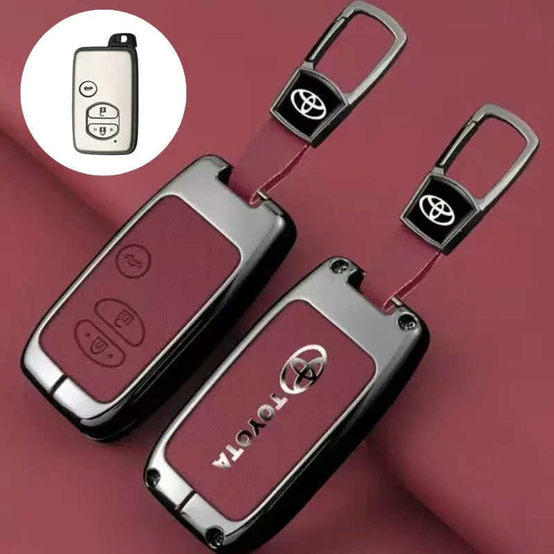 Toyota Full Metal Coverage + PU Leather Car Key Fob Case Cover For Corolla, Camry, Prado, Avalon, Landcruiser - Image 12