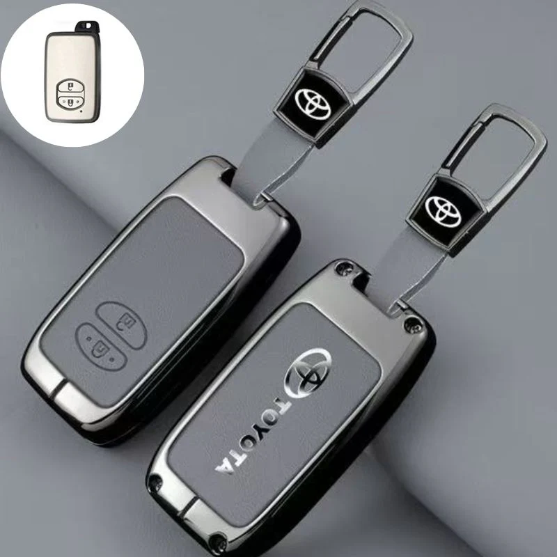 Toyota Full Metal Coverage + PU Leather Car Key Fob Case Cover For Corolla, Camry, Prado, Avalon, Landcruiser - Image 7