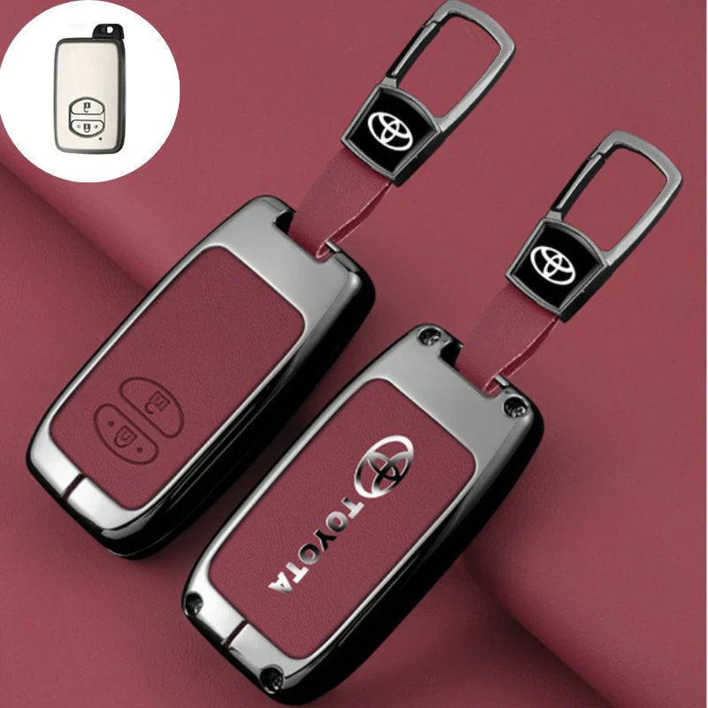 Toyota Full Metal Coverage + PU Leather Car Key Fob Case Cover For Corolla, Camry, Prado, Avalon, Landcruiser - Image 8