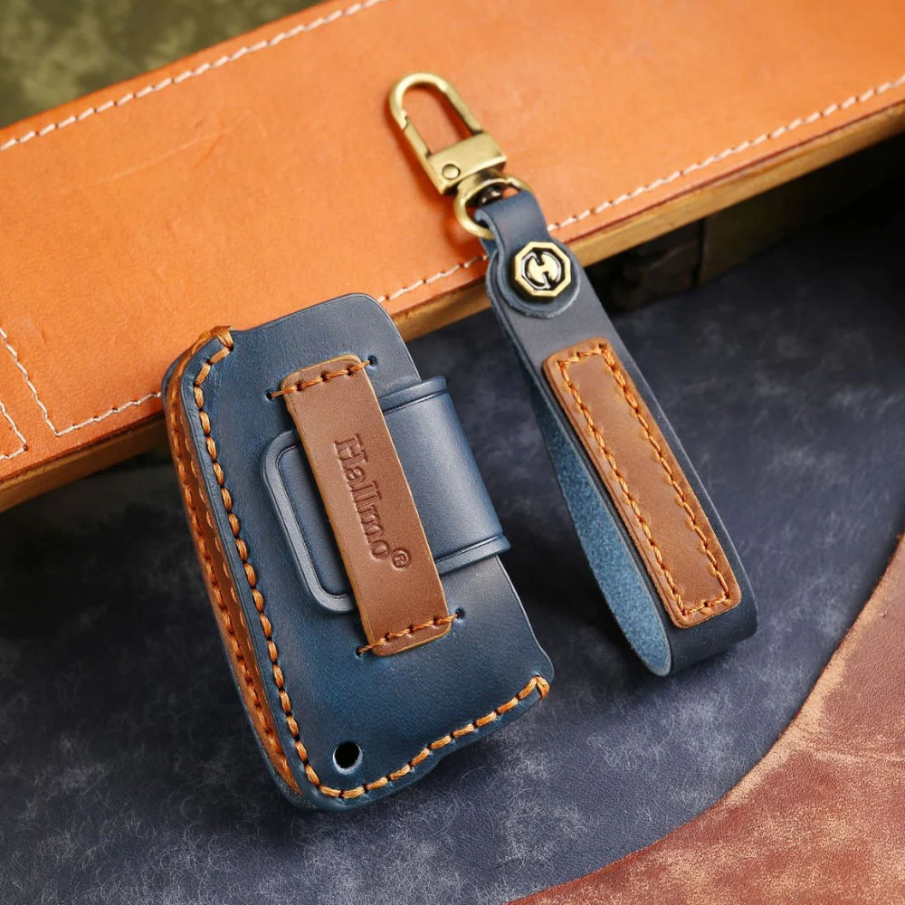 Toyota Handcrafted Genuine Leather Folding Car Key Fob Protective Case Cover For RAV4, Avalon, Avensis, Aygo, Camry, Corolla - Image 8