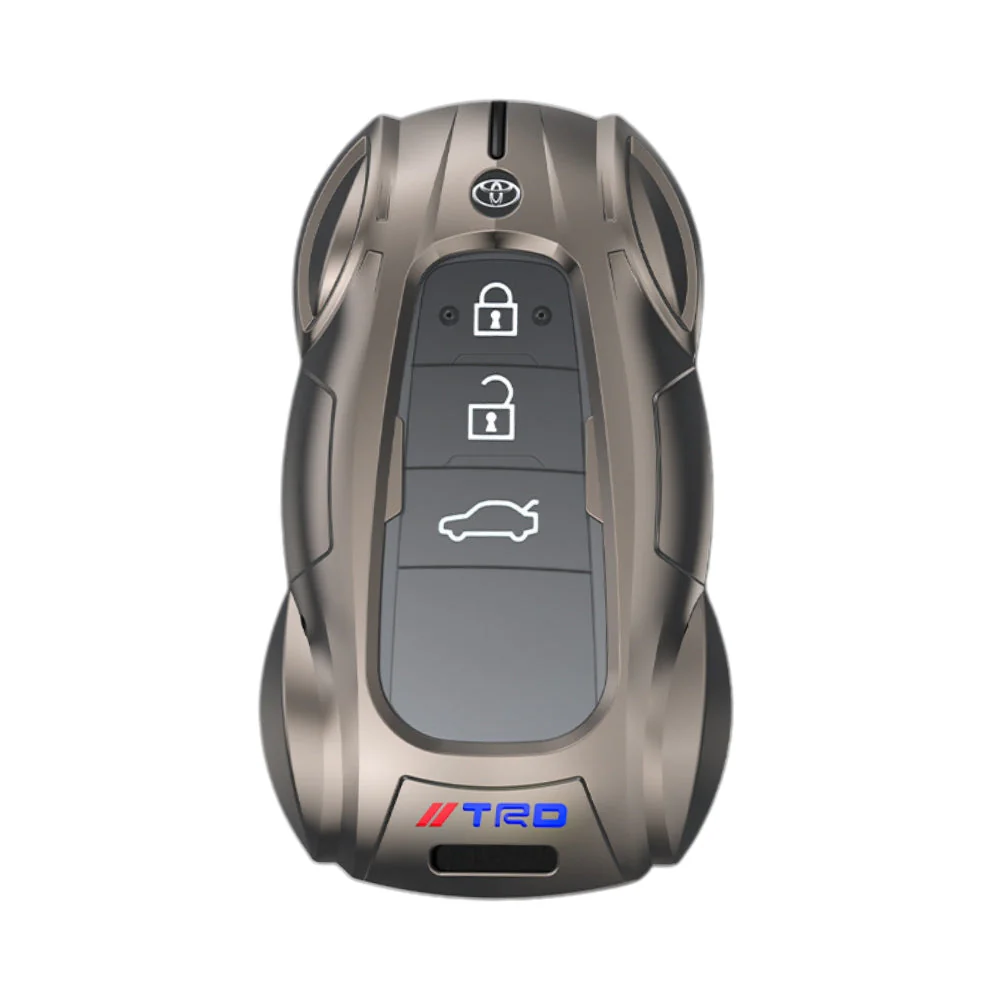Toyota Metal Cool Fashionable Car Key Fob Case Cover For Crown, Corolla, Camry, C-HR, BZ4X, Prado, RAV4, Avalon, Prius, Alpharo, Mirai