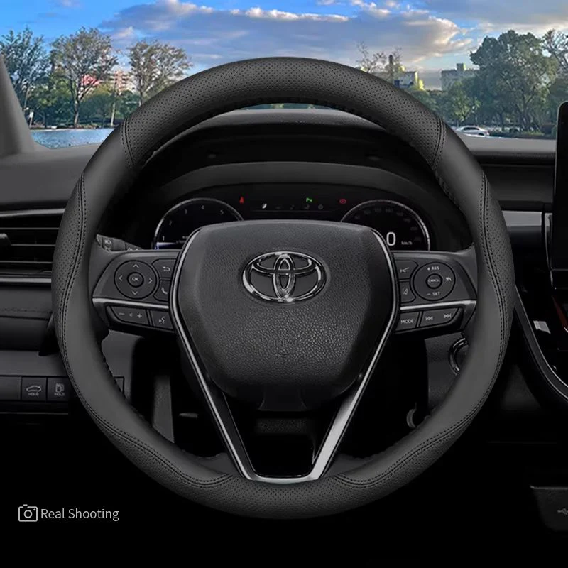Toyota Premium Nappa Leather Breathable Ultra-Thin Non-Slip Steering Wheel Cover For Camry, Corolla, Levin, RAV4, Venza, Highlander, Avalon - Image 10