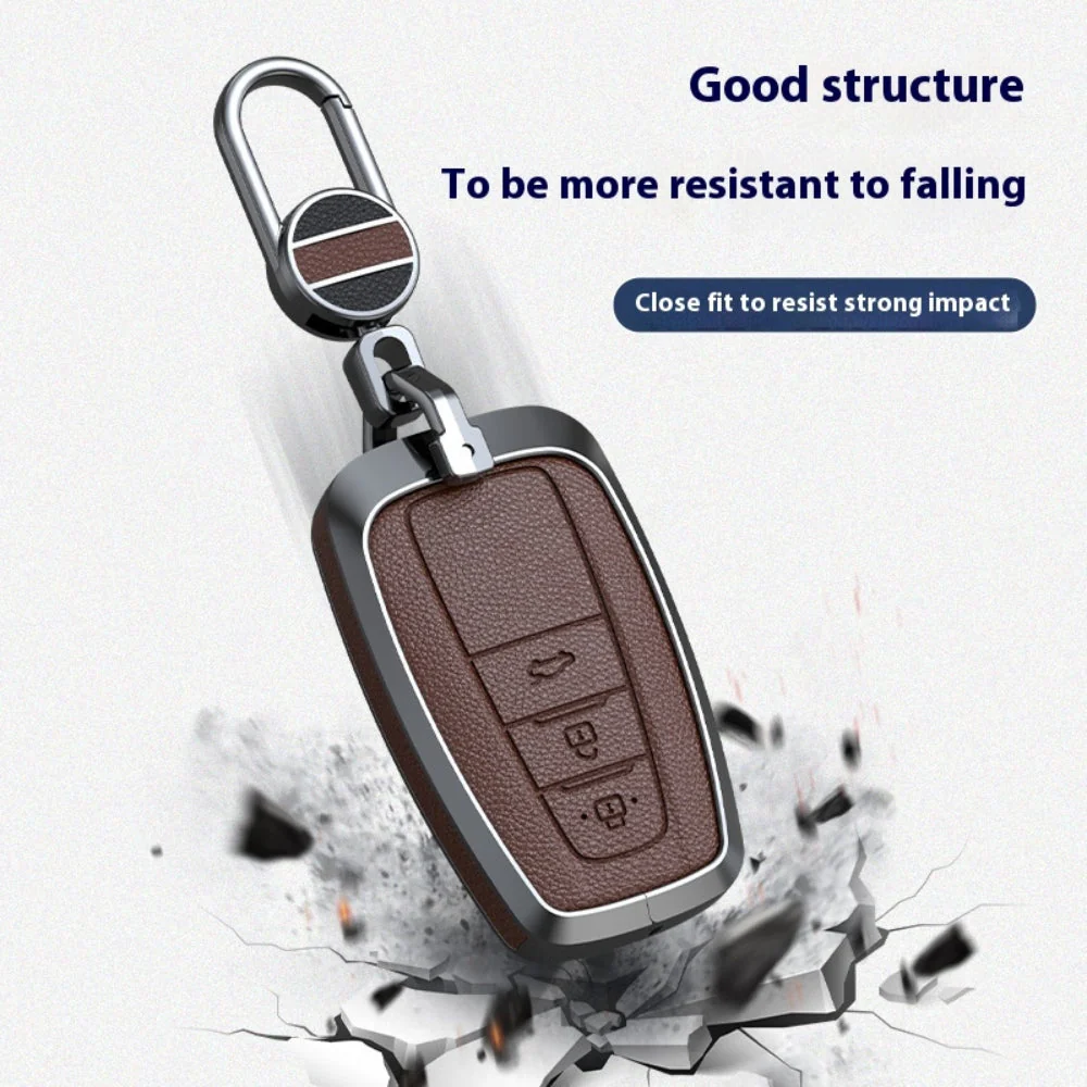 Toyota Zinc Alloy Leather Car Key Fob Case Cover For Camry, C-HR, Corolla, RAV4, Avalon, Land Cruiser, Prado, Prius - Image 15