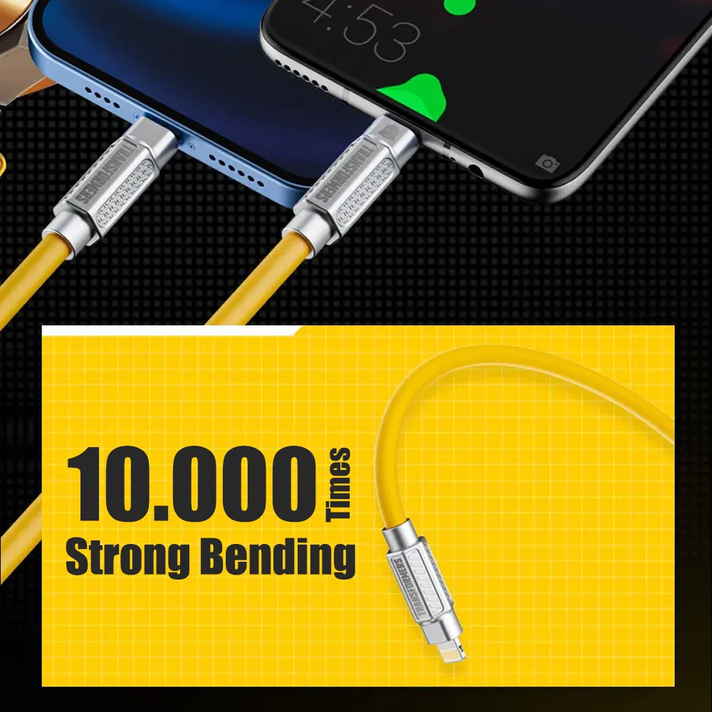 Transformers TF-A07 USB-C to Lightning Charging Cable 100W 1.5M - Image 3