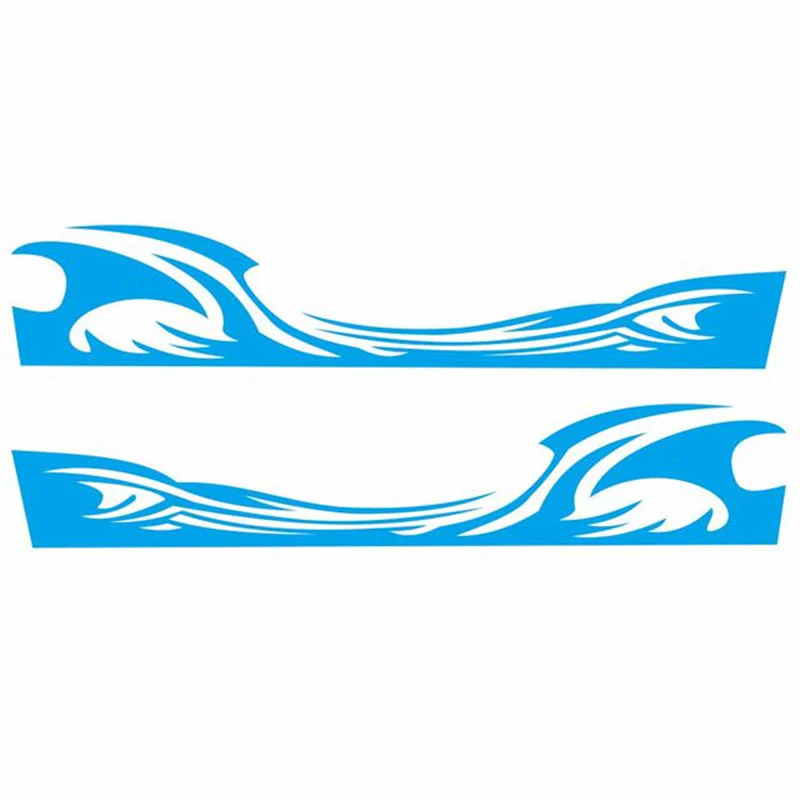 Universal Car Side Sticker Flame Graphics Car Body Side Waterproof Sticker Flame Racing Sports Stripe Decal (1 Pair) - Image 5