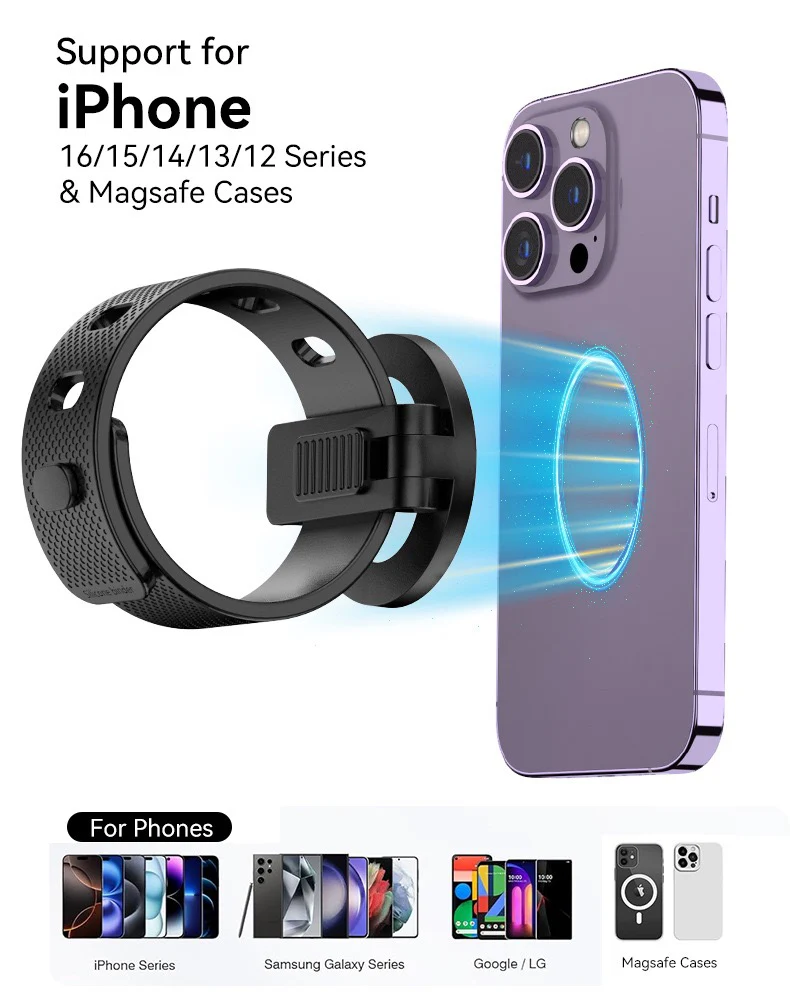 Universal MagSafe Phone Holder Grip Stand with Adjustable Arm Strap - Image 3