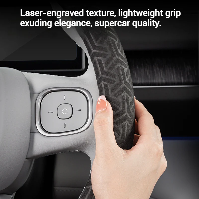 Universal Microfiber Suede Steering Wheel Cover – All-Season, Durable, Soft & Comfortable Grip - Image 4