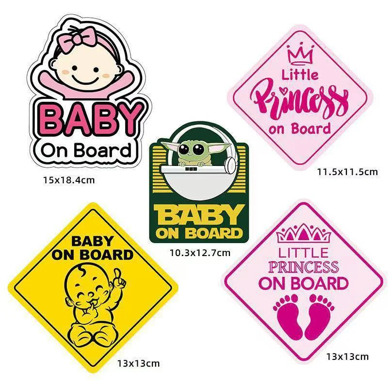 Universal Stylish Baby On Board Car Sticker Safety Sign For Reflective & Weatherproof Safety Sticker