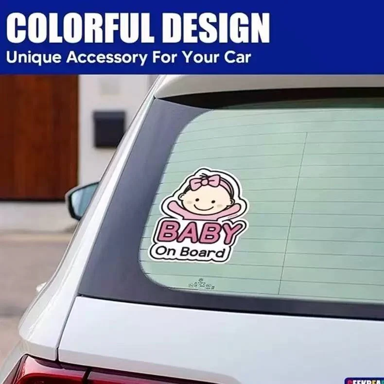 Universal Stylish Baby On Board Car Sticker Safety Sign For Reflective & Weatherproof Safety Sticker - Image 11