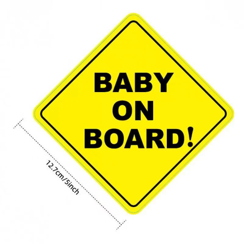Universal Stylish Baby On Board Car Sticker Safety Sign For Reflective & Weatherproof Safety Sticker - Image 2