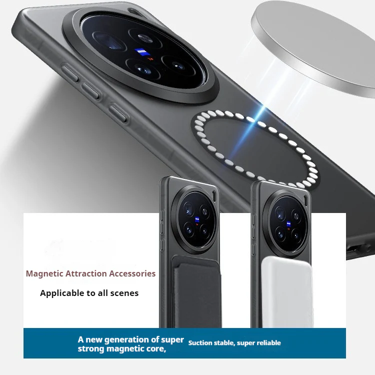 VIVO X200 & Pro - Soft TPU Frosted Magnetic With Magnetic Shockproof Essentials Series Case - Image 3