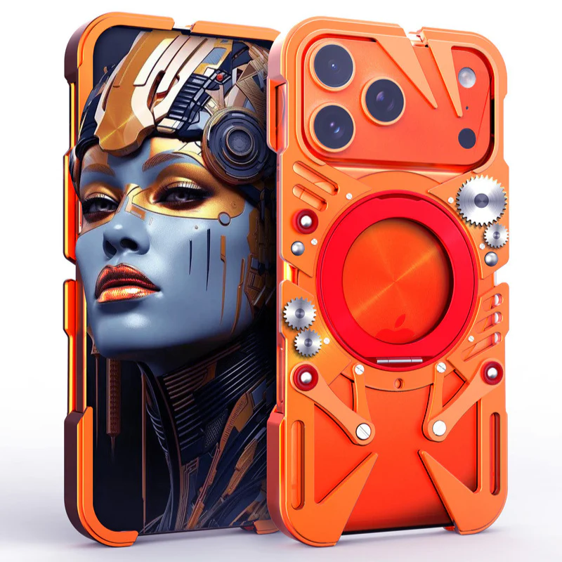 [With 360° Rotating Stand] Apple iPhone 17 Pro/Pro Max - Aluminum Alloy Metal Frame Shockproof Case - Image 9