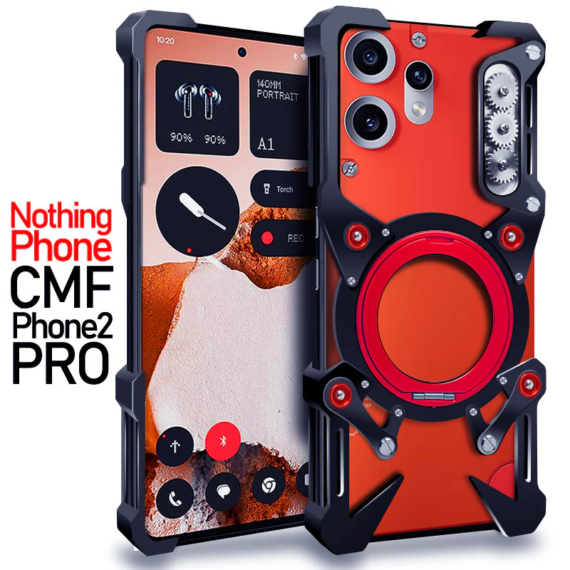 [With 360° Rotating Stand] Nothing CMF Phone 2 Pro Aluminum Alloy Metal Frame Shockproof Case - Image 2