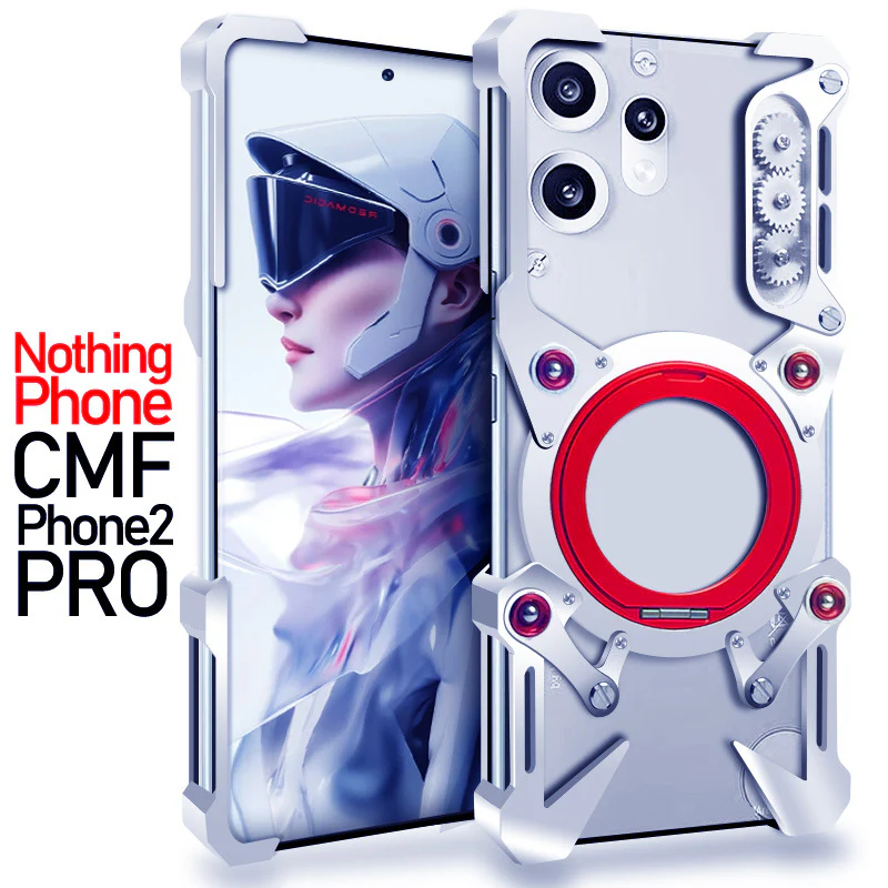 [With 360° Rotating Stand] Nothing CMF Phone 2 Pro Aluminum Alloy Metal Frame Shockproof Case - Image 3