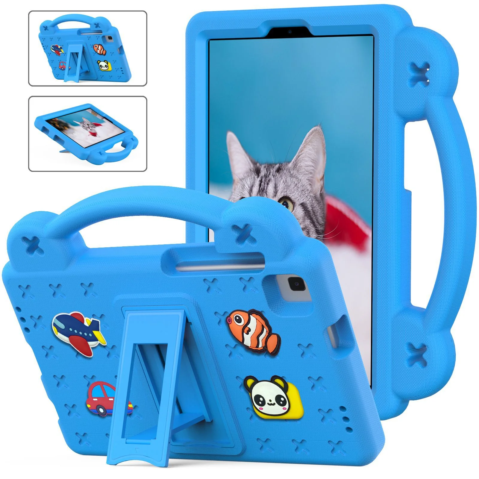 Lenovo Tab M10 FHD Plus (2nd Gen) 10.3" inch 2020 (TB-X606F/TB-X606X) - Cartoon DIY Beibei Bear Hand Heavy Duty Series Case With Adjustable Stand - Image 7