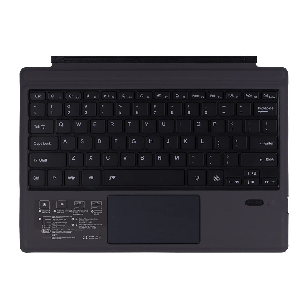 [With Backlit] Microsoft Surface Go 1/2/3/4 - Compatible Ultra & Thin Wireless Bluetooth Magnetic Touch Keyboard