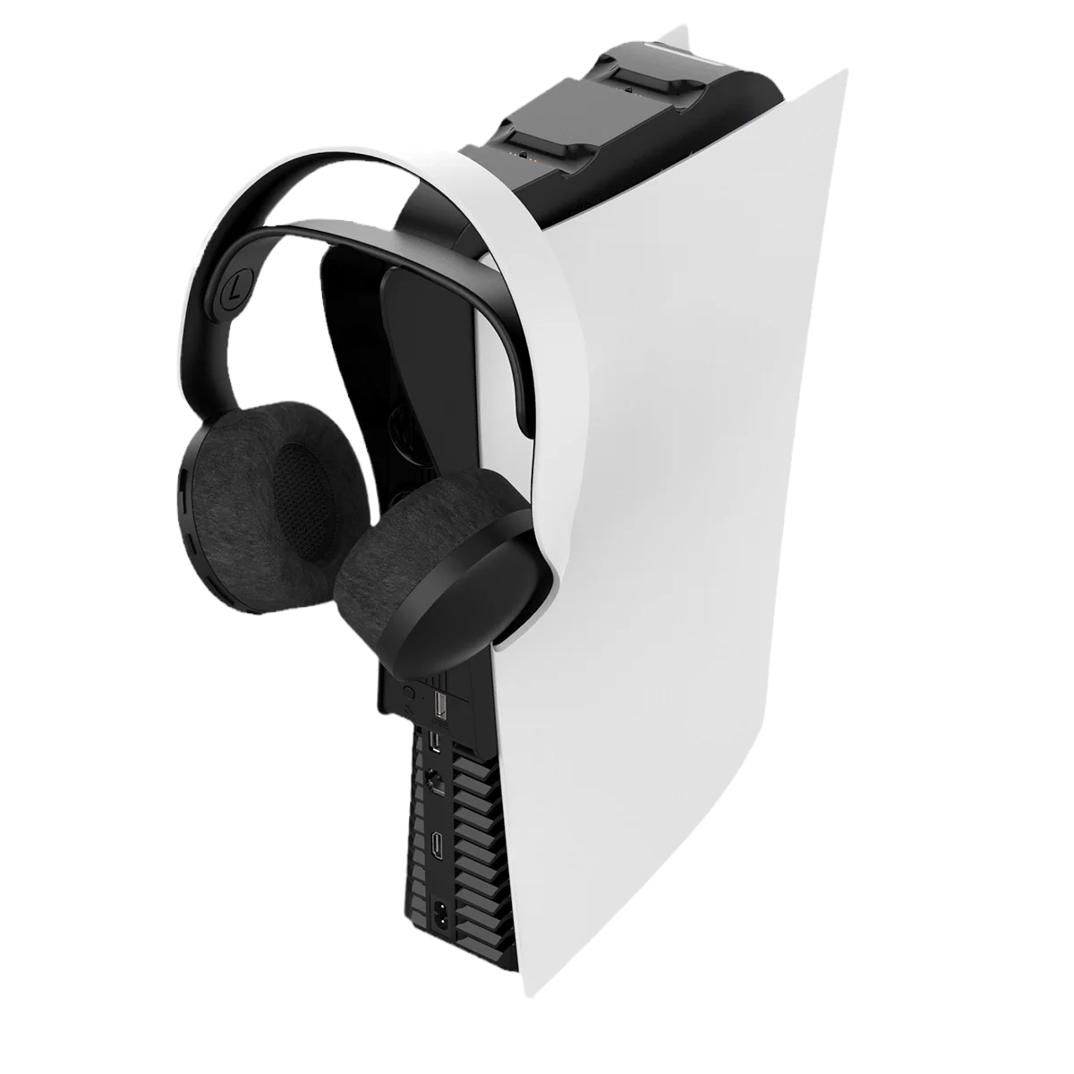 [With Built-in Cooling Fan] Sony PlayStation 5 PS5 - 2 in 1 Dual Controller Charging Stand Fan Headset Storage Rack - Image 4