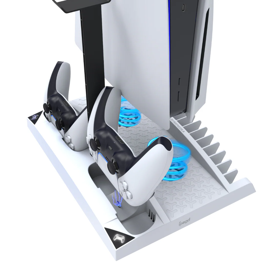 [With Built-in Dual Fan] Sony PlayStation 5 PS5 Multifunctional Charging Dock With Game Storage Station Stand - Image 2
