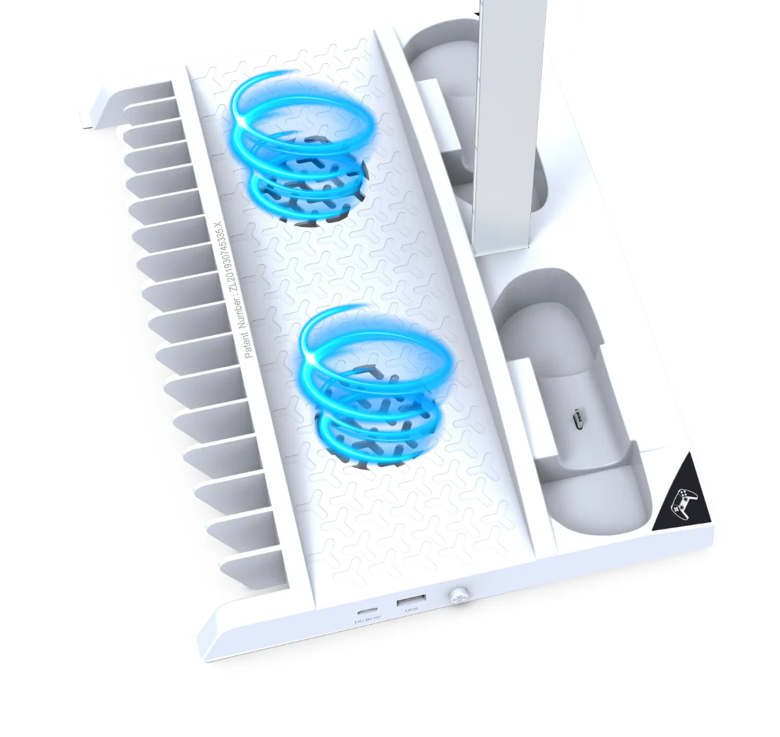 [With Built-in Dual Fan] Sony PlayStation 5 PS5 Multifunctional Charging Dock With Game Storage Station Stand - Image 3