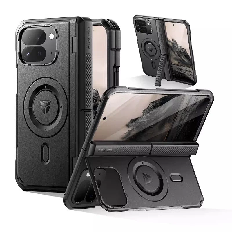 [With Camera Cover][Built-in Stand] Google Pixel 10 Pro Fold - Dexnor Military Grade Heavy-Duty Shockproof Rugged Case